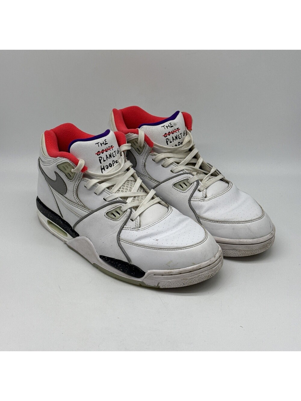 Nike Air Flight 89 Planet of Hoops Men’s Size 11 White Red Basketball Shoes